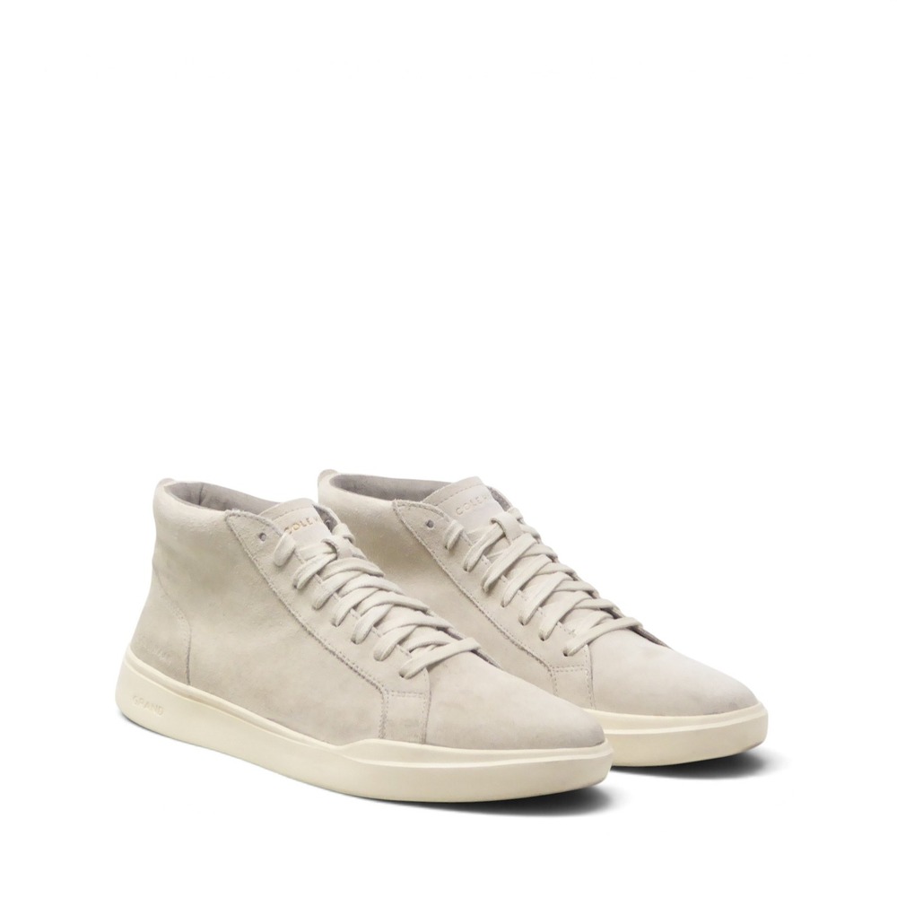 Cole Haan Mens Grand Crosscourt Modern Midcut Sneaker Beige Suede 9.5 M C31862